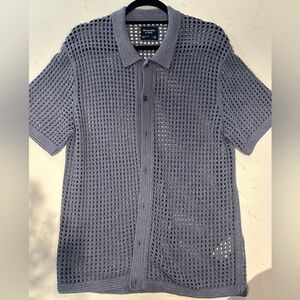 Abercrombie & Fitch Knit SS Button Down Shirt